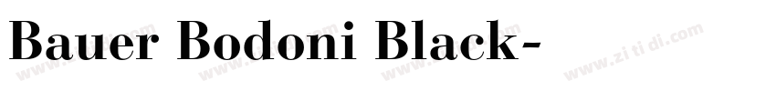 Bauer Bodoni Black字体转换